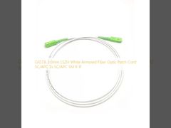 G657A 3.0mm LSZH Beyaz Zırhlı Fiber Optik Yama Kablosu SC/APC - SC/APC SM 9 1F