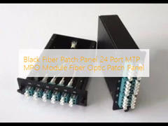Siyah Fiber Patch Panel 24 Port MTP MPO Modülü Fiber Optik Patch Panel