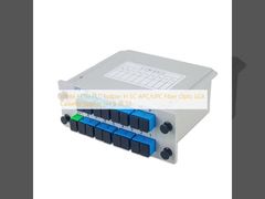 SC APC / UPC Fiber Optik LGX Kaset Ayırıcıda Beyaz FTTH PLC Ayırıcı 1x4 8 16 32