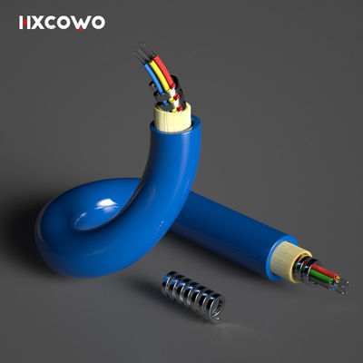 satın al Dustproof Single Mode Outdoor 2-288 Core Flexible Spiral Steel Armored Fiber Optical Cable çevrimiçi üretim