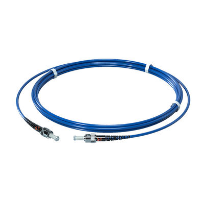 satın al FTTH PVC 3.0MM Single Mode G657A1 3M ST/UPC-ST/UPC Armored Fiber Optic Patch Cord çevrimiçi üretim