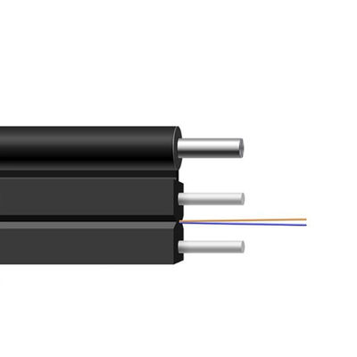 satın al G657A 1km FTTH Drop Cable 1 2 4 6 8 12 Core PVC Fiber Optical Cable for Indoor/Outdoor çevrimiçi üretim