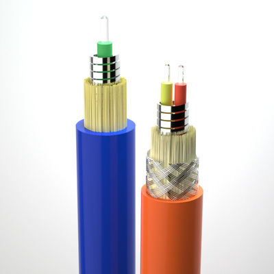 satın al Spiral Armored Fiber Optical Cable 2.0/3.0mm CPR FTTH 1 Core Single Mode Indoor Flexible çevrimiçi üretim