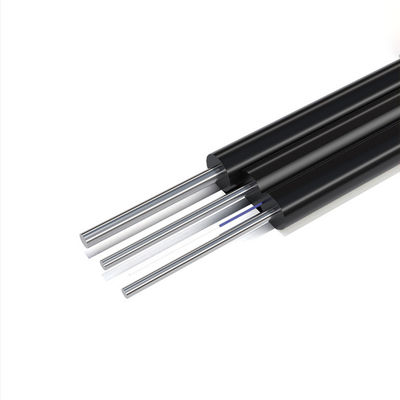 satın al HXCOWO FTTH Outdoor GJYXCH 1 2 4 Core G657A1 Steel Wire Or FRP Black Fiber Optic Drop Cable çevrimiçi üretim