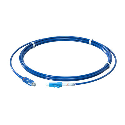 satın al Single Mode 9/125 G652D Simplex SC/UPC-LC/UPC Armored Fiber Optic Patch Cord for Signal Transfer çevrimiçi üretim