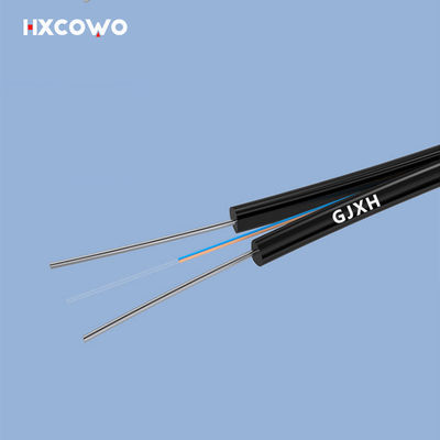 satın al Speed Internet Indoor Fiber Optic Cable GJXH Metallic Strength Member G657A1 2Core çevrimiçi üretim