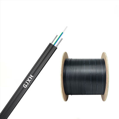 satın al Siyah Flat Drop Fiber Optic Kablo HXCOWO GJXH G657A FTTH Flat Drop Fiber Kablo Çevrimiçi üretim