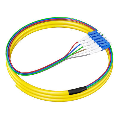 satın al HXCOWO 6 Renkli SM 9/125 Fiber Pigtails 0.9mm G657A G652D 1.5M LC/UPC Fiber Optic Pigtail Çevrimiçi üretim