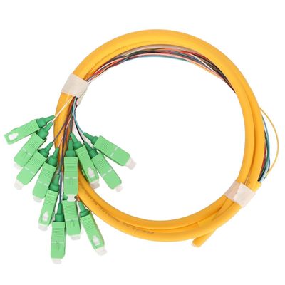 satın al Connector Type SC Fiber Pigtails HXCOWO 12 Color 0.9mm SM OS2 G.657A1 Blue LSZH PVC çevrimiçi üretim