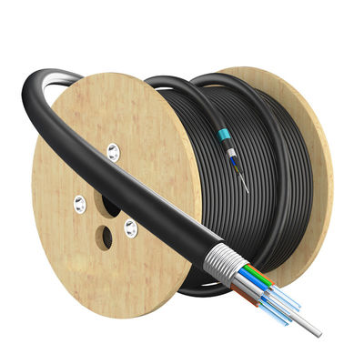 satın al 2-288 Core GYTA Outdoor Duct Coaxial Direct Burial SM MM İletişim için Fiber Optic Kablosu Siyah PE Ceket çevrimiçi üretim
