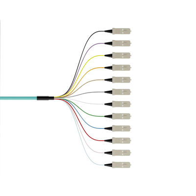 satın al Wavelength 850nm/1310nm/1550nm 12Color-Coded Bunch Ribbon Type SC Fiber Optic Pigtails çevrimiçi üretim