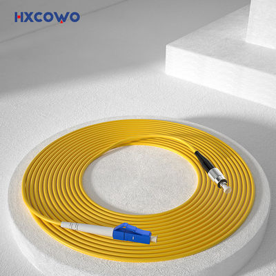 satın al LC FC Single Mode Simplex UPC/APC 0.9/2/3 MM Armored Fiber Optic Patch Cord PVC LSZH çevrimiçi üretim