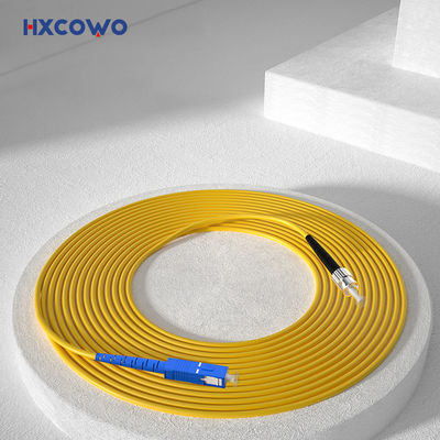 satın al FTTX Fiber Optic Patch Cord with HXCOWO SC FC Connectors and SM Indoor Armored Cable çevrimiçi üretim