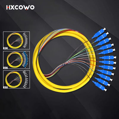 satın al HXCOWO FTTN Fiber Pigtailler 12 Çekirdek SC LC Pigtail ST FC UPC/APC MM 50/125 62,5/125 Çevrimiçi üretim