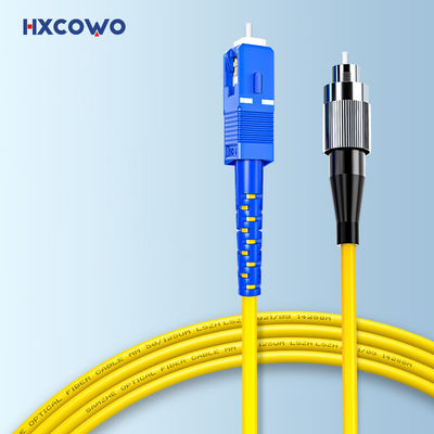 satın al HXCOWO Indoor Outdoor 1 2 4 Core G657A1 FTTH Armored Fiber Optic Cable Patch With SC FC Connector çevrimiçi üretim