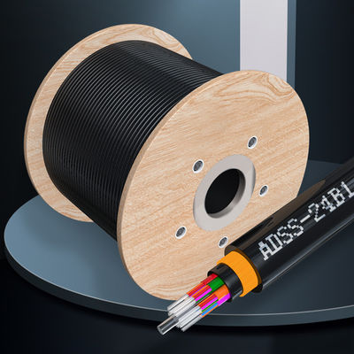satın al Çift Ceketli G652D ADSS Tüm Dielektrik Kendini Destekleyen Siyah ADSS Optik Fiber Çevrimiçi üretim