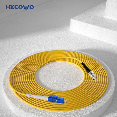 satın al HXCOWO SM SX G657A2 LC/UPC-FC 2 3mm LSZH Armored Fiber Optic Cable Patch for Wifi Network çevrimiçi üretim