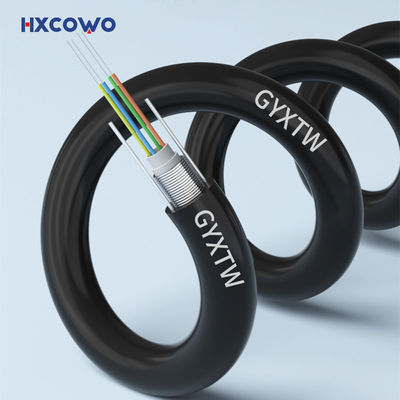 satın al Fiber Optic Cable GYXTW G657A G652D Armoured Outdoor Single Mode OS2 4 6 12 24 Core çevrimiçi üretim