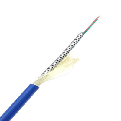 satın al Stainless Steel OM3 OM4 Armored Fiber 6 Core G652D PVC LSZH çevrimiçi üretim