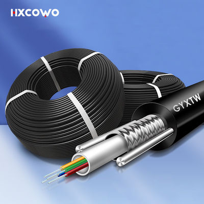 satın al High Speed Armored Single Mode Fiber G657A1 G657A2 Outdoor Armored Fiber Optic Cable çevrimiçi üretim