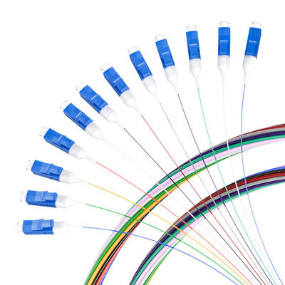 satın al HXCOWO SM G657A 12 Cores Colors LC/APC LC/UPC FTTH Fiber Optic Pigtail for 3G Network çevrimiçi üretim
