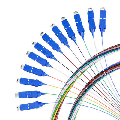 satın al G652D G657A Fiber Optic Pigtail 12 Color Loose Tube Tight Buffer SC UPC Pigtail çevrimiçi üretim
