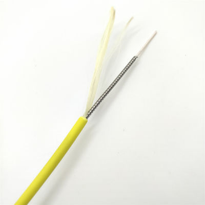 satın al 10D Bending Radius Direct Indoor Spiral Steel Armored Optical Cable 1-12 Core 1km çevrimiçi üretim