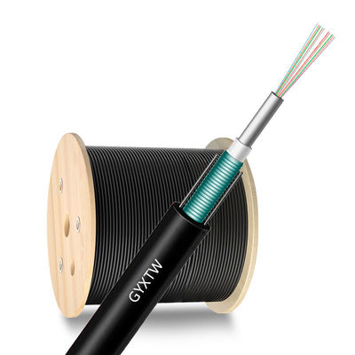 satın al 12 çekirdekli GYXTW hava dışı çelik tel FTTH Zırhlı fiber optik kablo Çevrimiçi üretim