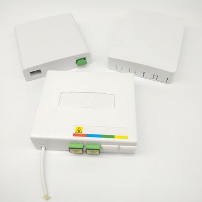satın al 2 Port Ftth Fiber Optic Termination Box SC/APC Adapter Fiber Termination Boxes çevrimiçi üretim