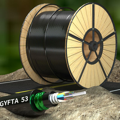 satın al Outdoor 12 Core Armoured Fiber Optic Cable GYFTA53 Armored Optical Cable çevrimiçi üretim