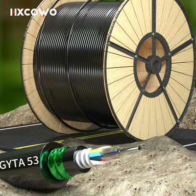 satın al G652D/G657A1/G657A2 Fiber Optic Cable GYTA53 6-288 Core for Telecom Comunication çevrimiçi üretim