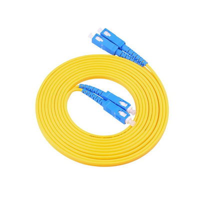 satın al PVC LSZH HXCOWO FTTH 1.6mm 2mm 3mm Duplex SC UPC Jumper 1.5m 3.5m Armored Fiber Optic Cable Patch çevrimiçi üretim