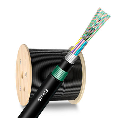 satın al 48 96 144 Core GYTA53 Direct Burial Fiber Optic Cable For Outdoor Networking Discount çevrimiçi üretim