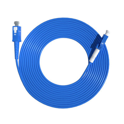 satın al HXCOWO Waterproof Single Mode Simplex 9/125 3.0mm SC-LC Armored Fiber Optic Cable Patch çevrimiçi üretim