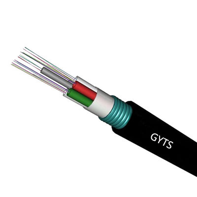 satın al HXCOWO Steel Armoured Fibre Optic Cable Aerial Duct 6 12 24 48 96 144 Core GYTS çevrimiçi üretim