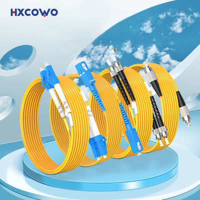 satın al 4G Network Simplex SC LC FC ST UPC APC PVC LSZH OS2 2.0mm 3.0mm Optic Fiber Patch Cord çevrimiçi üretim