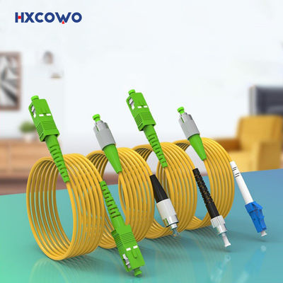 satın al 1 çekirdekli Fiber Optik Yama Kablosu HXCOWO SC/FC/LC/ST Düşük Kayıp APC/UPC 9/125 SM SX 3M G657A Çevrimiçi üretim