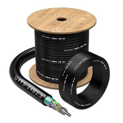 satın al Siyah G72B1.3 G652D 36B1.3 PE Açık Armorlu Fiber Optic Kablo Uçak Boru hattı için Çevrimiçi üretim