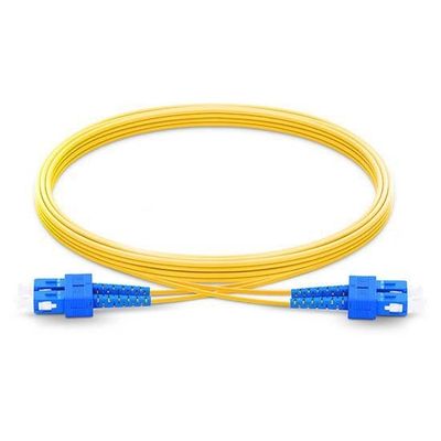 satın al Singlemode Armored Fiber Patch Cord SC UPC To SC UPC Duplex 2.0mm PVC OFNR 9/125 çevrimiçi üretim