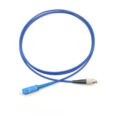 satın al Blue SS Single Mode Fiber Patch Cord G625D Pre Terminated Fiber Cable çevrimiçi üretim
