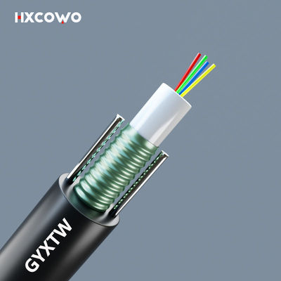 satın al Outdoor Armored GYXTW Fiber Optic Cable 2-288 Cores G652D/G657A1/G657A2 Fiber Type Custom Length çevrimiçi üretim