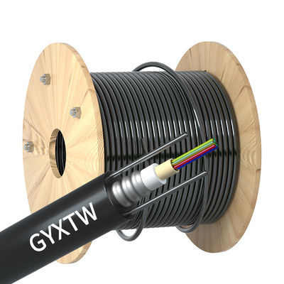 12 24Core GYXTW Açık Armored Fiber Optic Kablo Ağ Veri Sinyal İletişim Fonksiyonu